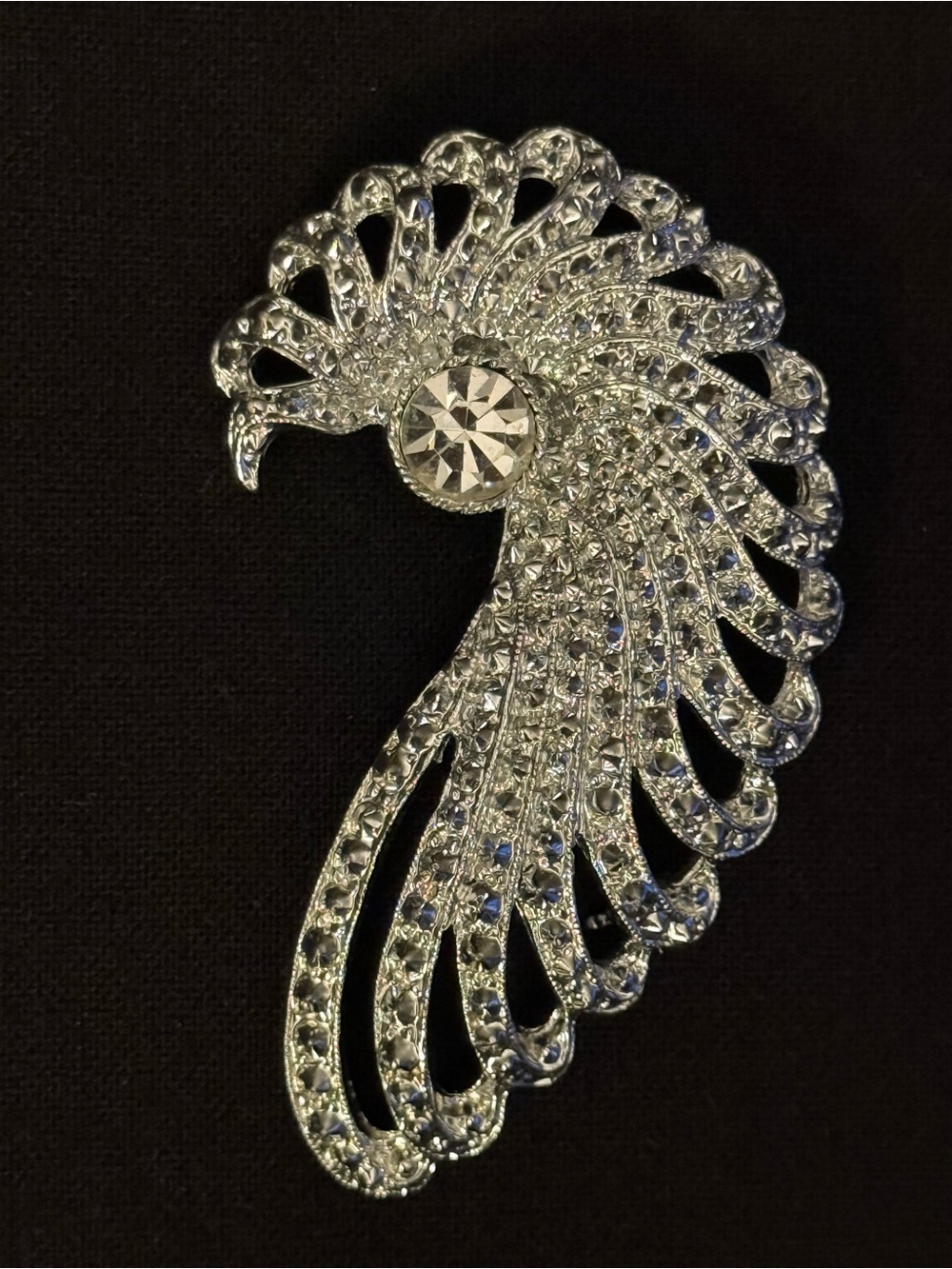 Sarah Coventry Evening Splendor Rhinestone Swirl Brooch